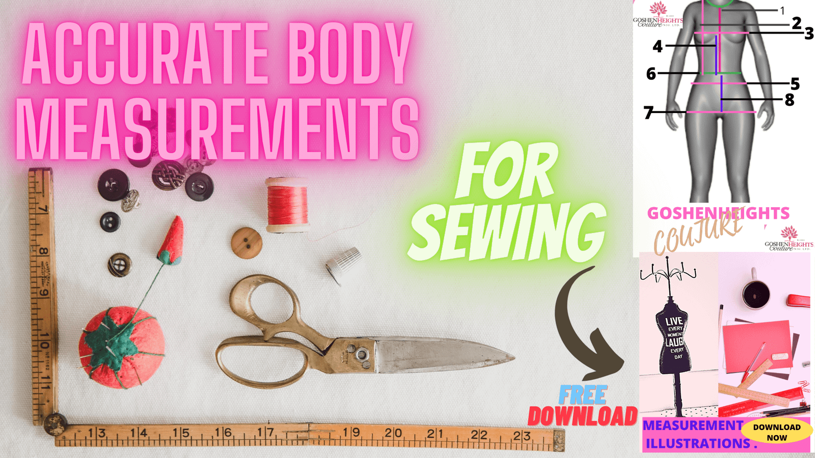 Accurate boda measurements for sewing