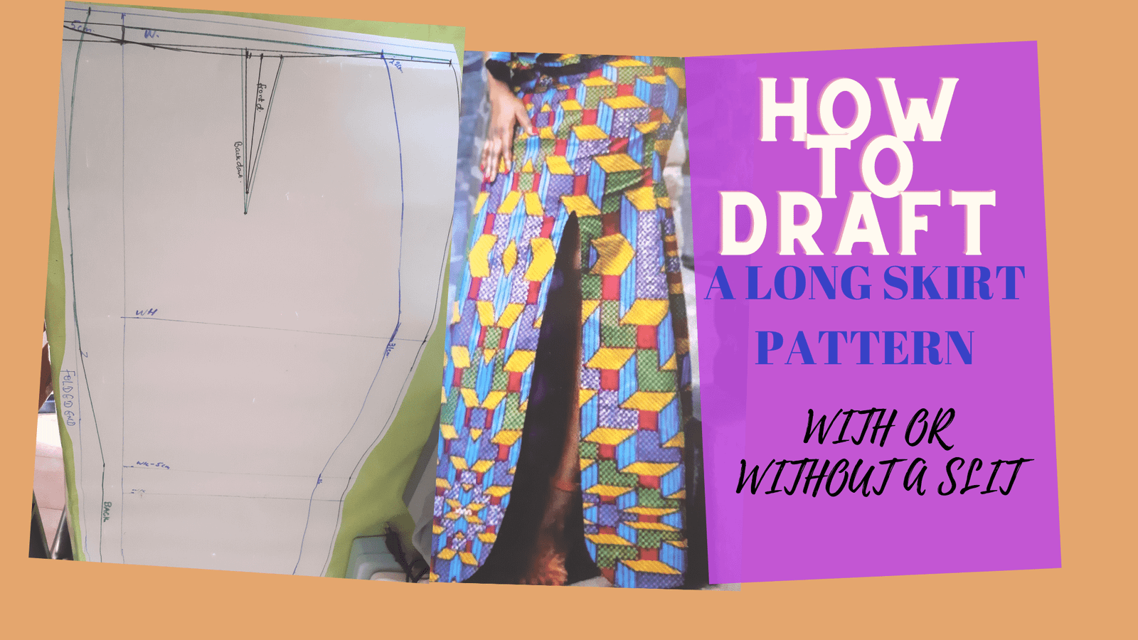 Copy of how to draft ALONG SKIRT PATTERN