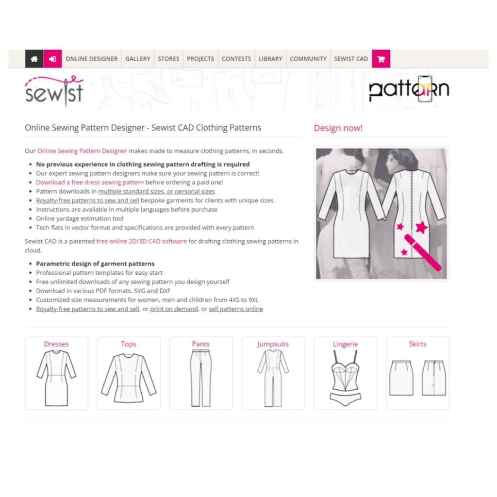 Sewist free pattern making software