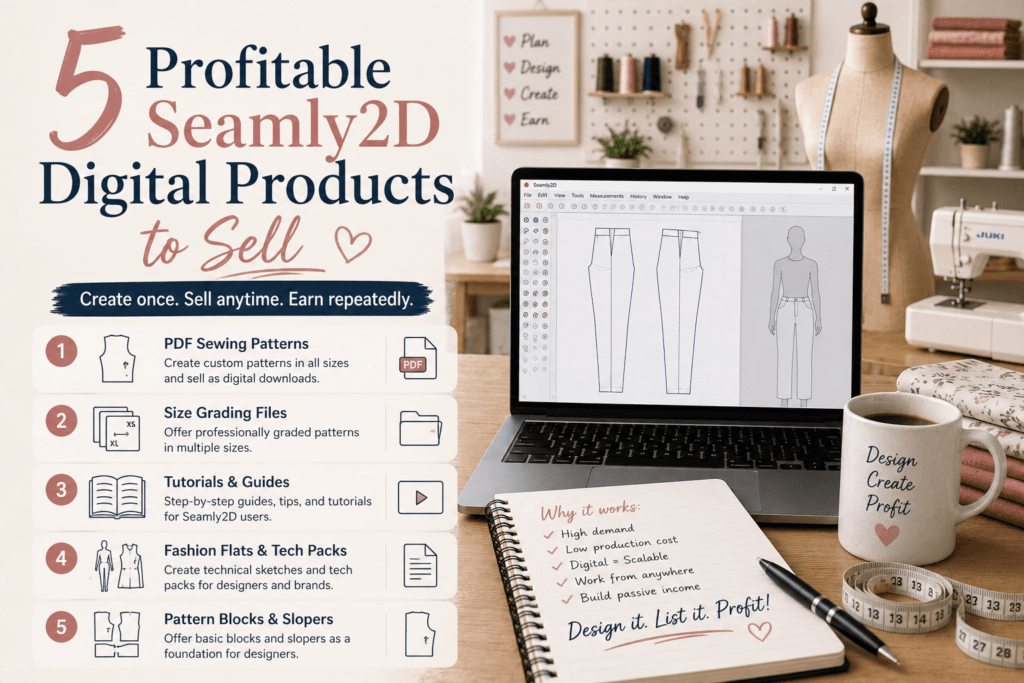 5 Profitable seamly 2D digital products to sell