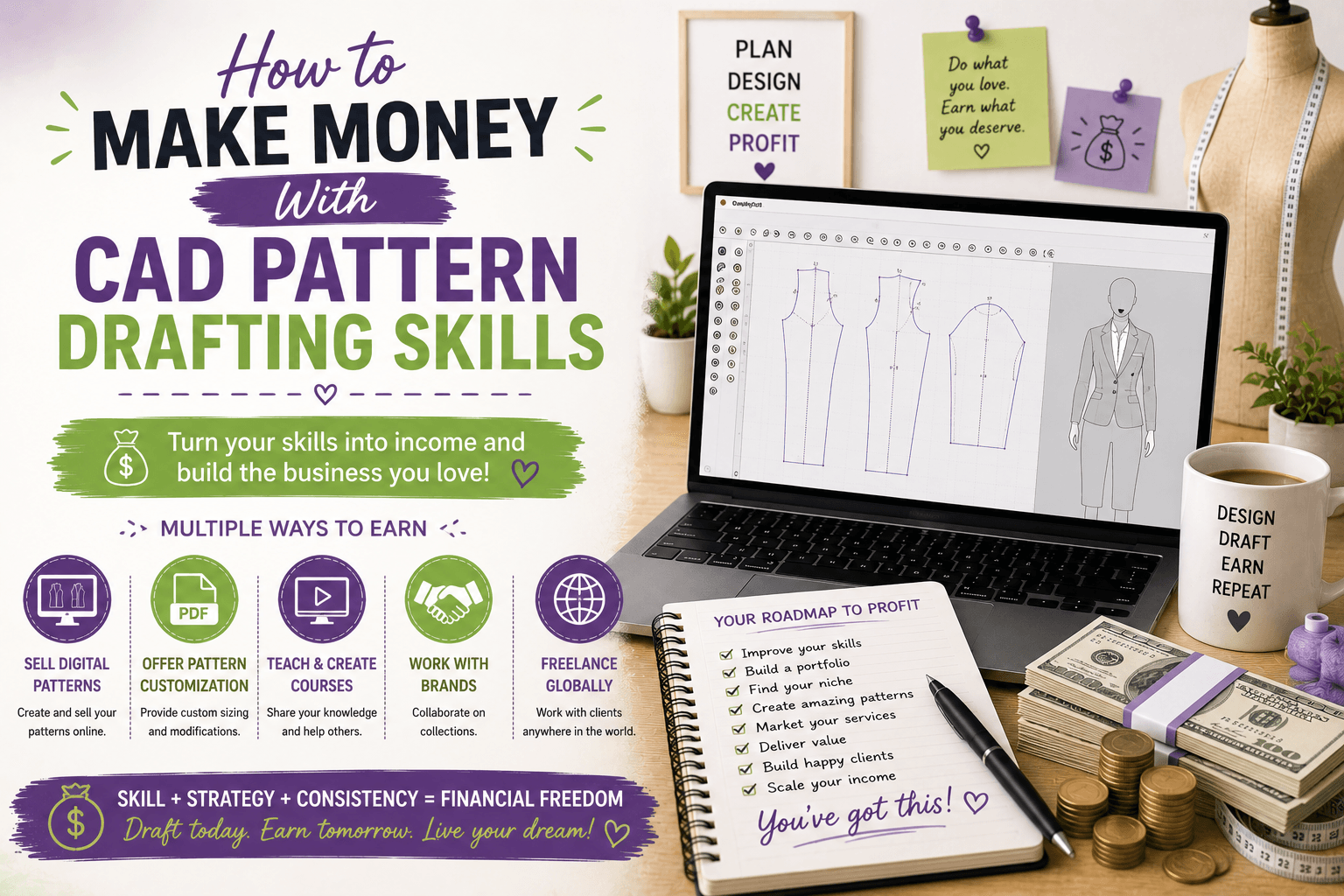 How to make money with CAD pattern drafting skills
